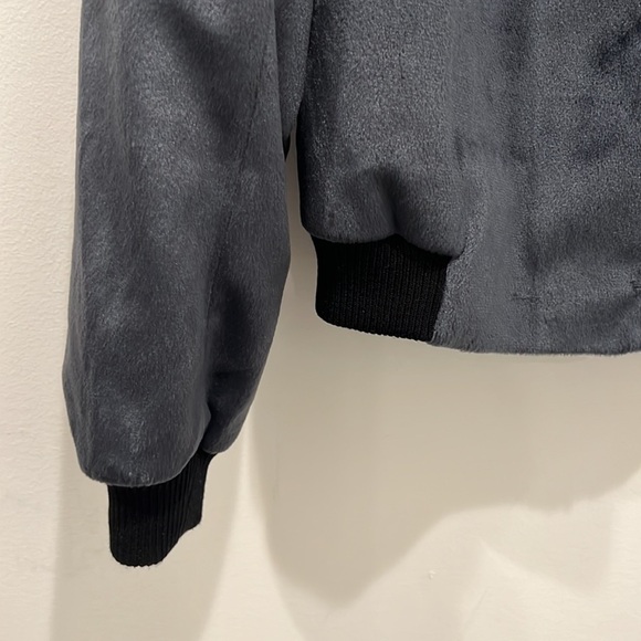 Charles Gray London Velour Zip Bomber Jacket - Picture 7 of 7